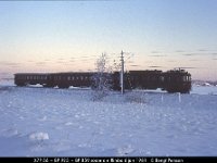 09160  X7P 56   BP 923   BP 859 söder om Rimbo 6 jan 1981 : Roslagsbanan, Svenska järnvägslinjer