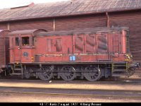 01215  V3 17 i Borås 7 augusti 1977 : Bildbeställning, Borås, Platser, SJ diesellok, Sv lok, Svenska tåg, Sverige, V3, Webbalbum