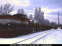 05707  T43 228 i Ulriksfors den 19 februari 1980 : Bildbeställning, SJ diesellok, Sv lok, SvK 15 Östersund--Storuman, Svenska järnvägslinjer, Svenska tåg, Webbalbum