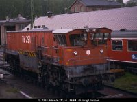 28212  Tb 291 i Vännäs 29 juni 1990 : 1990 MPSA Kiruna, Platser, Sv lok, Svenska tåg, Sverige, Vännäs
