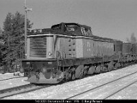 sv0513-31  T43 222 i Storuman 21 mars 1978 : Bildbeställning, Platser, Storuman, Sv lok, SvK 15 Östersund--Storuman, Svenska järnvägslinjer, Svenska tåg, Sverige, Webbalbum