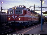 38920  Rc1 1007 i Falkenberg 4 februari 1992 : Bildbeställning, Falkenberg, Platser, Sv ellok, Sv lok, Svenska tåg, Sverige, Webbalbum