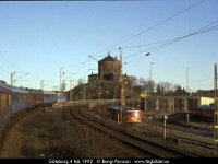 38892  Göteborg 4 feb 1992 : Göteborg, Platser, Sv motorvagnar, SvK 126 Göteborg--Malmö, Svenska järnvägslinjer, Svenska tåg, Sverige