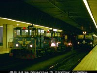 E169-09  Z68 657+656 växlar i Helsingborg 8 aug 1993 : Bildbeställning, Helsingborg, Platser, Sv lok, Sv lokomotorer, Svenska tåg, Sverige, Webbalbum