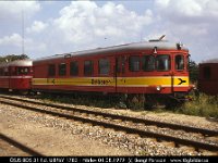05359  ÖSJS BDS 31 f.d. UBF6Y 1783 i Hårlev 01.08.1979 : Bildbeställning, Danmark, Danska järnvägar, Danska motorvagnar, Hårlev, Platser, Sv motorvagnar, Svenska tåg, UBF6Y, Webbalbum