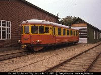 M0711  VNJ MB 52, f.d. Y6 780, i Varde 14.08.1979 : Bildbeställning, Danmark, Danska järnvägar, Danska motorvagnar, Platser, Sv motorvagnar, Svenska tåg, Varde, Webbalbum