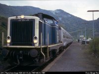 102-27730  212 234 i Mayschoss längs KBS 601 8 okt 1989 : KBS601 Remagen-Kreuzberg (Ahr), Tyska lok