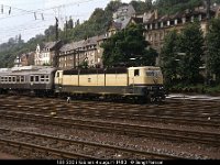 06574  181 220 i Koblenz 4 augusti 1980 : Koblenz, Platser, Tyska järnvägar, Tyska lok, Tyskland
