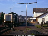 27495  212 361 i Erbach 5 okt 1989 : KBS555 Eberbach--Darmstadt, Tyska järnvägar, Tyska lok