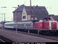 E082-22  212 377 Dillingen 17 April 1993 : KBS630 Trier--Saarbrücken, Tyska järnvägar, Tyska lok