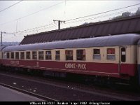 26128  WRbumz 88-75001 i Koblenz 16 april 1989 : 1989 Paris med HHq JBq och TC, Koblenz, Platser, Resor, Tyska järnvägar, Tyska personvagnar, Tyskland